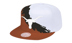 NCAA Paintbrush Snapback Cap "Texas Longhorns - White / Orange" HHSS3302 UTAYYPPPWHOR