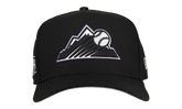 9FIFTY Colorado Rockies 2007 Team Color A Frame Snapback Hat "Black (Grey Brim)" NE472