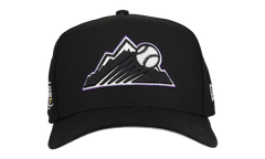 9FIFTY Colorado Rockies 2007 Team Color A Frame Snapback Hat "Black (Grey Brim)" NE472