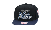 NBA Hardwood Classics Script 2.0 Snapback Cap "New Jersey Nets - Black" HHSS3282 NJNYYPPPBLCK