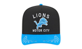 9FIFTY Detroit Lions NFL A Frame Snapback Hat "Black / Blue" NE105