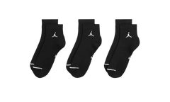 Jordan Everyday Ankle Socks "Black / White - (3-Pack)" DX9655 010