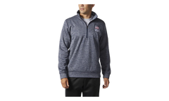 USA Flag Tech Fleece 1/4 Zip Jacket "Collegiate Navy Heathered" CV2273
