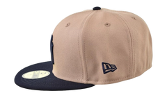 59FIFTY New York Yankees Evergreen Fitted Hat "Beige / Navy" 60551336