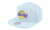 NBA Denim Stitcher Snapback Cap "Los Angeles Lakers - Light Blue" HS9458 LALLTBL
