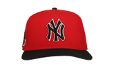 9FIFTY New York Yankees 1962 World Series A Frame Snapback Hat "Red / Black" NE236