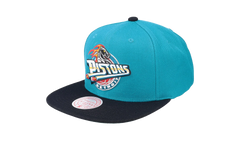 NBA Hardwood Classics Team 2 Tone 2.0 Snapback Cap "Detroit Pistons - Teal / Black" HHSS3267 DPIYYPPPTLBK