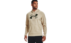 Armour Fleece Big Logo Hoodie "Khaki Base / Baroque Green" 1357085 289