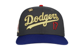 59FIFTY Los Angeles Dodgers Japan Fitted Hat "Graphite / Gold / Blue" NE154