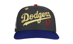 59FIFTY Los Angeles Dodgers Japan Fitted Hat "Graphite / Gold / Blue" NE154