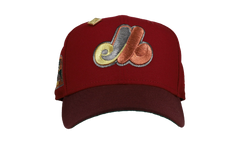 59FIFTY Montreal Expos Olympic Stadium Fitted Hat "Two-Tone Maroon" NE171