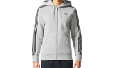 3 Stripes Big And Tall Essential Hoodie "Medium Grey Heather / Black" BR3222