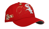 59FIFTY Chicago White Sox 2005 World Series Fitted Hat "Red Chicago Script" NE452