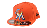59FIFTY Miami Marlins Fitted Hat "Orange" 70360936