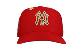59FIFTY New York Yankees 1999 World Series Tie Dye Fitted Hat "Red Tie Dye" NE254