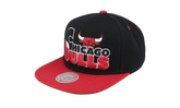 NBA Text Stack 1 Snapback Cap "Chicago Bulls - Black" HS8542 CBUBLCK