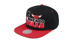 NBA Text Stack 1 Snapback Cap "Chicago Bulls - Black" HS8542 CBUBLCK
