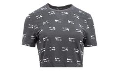 Air Slim-fit Printed Crop T-shirt WMNS "Black / White" DZ3751 010