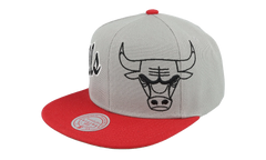 NBA Knock Out Panel Snapback Cap "Chicago Bulls - Grey" HS8513 CBUGREY