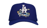 9FIFTY Los Angeles Dodgers Cartoon A Frame Snapback Hat "Blue" NE153