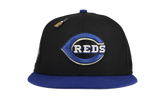 59FIFTY Cincinnati Reds New Years Collection Riverfront Stadium Patch Fitted Hat "Black / Grey" 123451293552