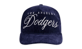 9TWENTY Los Angeles Dodgers Team Script Velvet 1 Snapback Hat "Blue" NE160