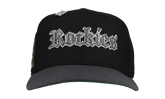 59FIFTY Colorado Rockies Old English Script 1995 Coors Field Fitted Hat "Black / Grey" NE103