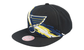 NHL Vintage Paintbrush Snapback Cap "St. Louis Blues - Black" 6HSSSH22087 SLUBLCK