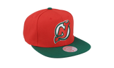NHL Team 2 Tone 2.0 Snapback Cap "New Jersey Devils - Red / Green" HHSS5367 NJDYYPPPRDGN