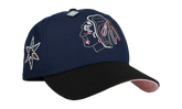 59FIFTY Chicago Black Hawks Fitted Hat "Navy / Black / Pink Brim" NE454