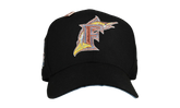 59FIFTY Florida Marlins 10th Anniversary Fitted Hat "Black / Indigo / Yellow" NE114