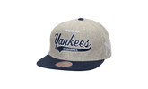 MLB Tailsweep 2.0 Melton Snapback Cap "New York Yankees - Grey" HHSS7435 NYYYYPPPGREY