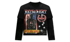 USA Longsleeve Thermal Shirt "Black" RET017