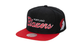 NBA Hardwood Classics Script 2.0 Snapback Cap "Portland Trail Blazers - Black" HHSS3282 PTBYYPPPBLCK