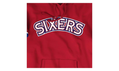 NBA French Terry Short Sleeve Hoodie "Philadelphia 76ers - Scarlet" FPHDMG18037 P76SCAR1