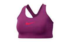 Swoosh Medium‑Support Non‑Padded Sports Bra WMNS "White Black (Plus Size)" BQ0973 564