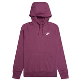 Sportswear Women’s Essential Fleece Pullover Hoodie - Sangria/White