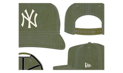 19TWENTY New York Yankees Snapback Hat "Olive Nylon" NE324