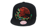 Branded Cropped Eagle Snapback Cap "Mexican Flag - Black" 6HSSTD17420 MNNBLCK