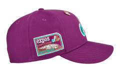 59FIFTY Montreal Expos Olympic Stadium Fitted Hat "Purple Metallic" NE437