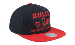 NBA Hardwood Classics 91 Champ Flipside Snapback Cap "Chicago Bulls - Black / Red" HS8714 CBUBKRD