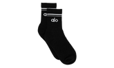 Half-Crew Throwback Sock "Black / White" ALO02