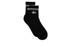Half-Crew Throwback Sock "Black / White" ALO02