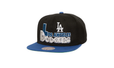 MLB Text Stack 1 Snapback Cap "Los Angeles Dodgers - Black" HS8525 LADBLCK