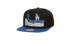 MLB Text Stack 1 Snapback Cap "Los Angeles Dodgers - Black" HS8525 LADBLCK