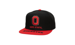 NCAA Logo Bill Snapback Cap "Ohio State Buckeyes - Black / Red" HHSS4533 OSTYYPPPBKRD