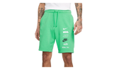 Club+ French Terry Multi-Logo Shorts "Spring Green" FB8830 363