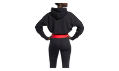 Cardi B Crop Sweatshirt WMNS "Black / Red" H48417