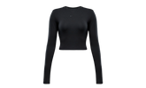 Sportswear Chill Knit Slim LS Cropped Top WMNS "Black" HF5322 010