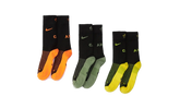 RUNNING CREW SOCKS 3-PACK "Black/Olive/Orange/Yellow" DD9240 909